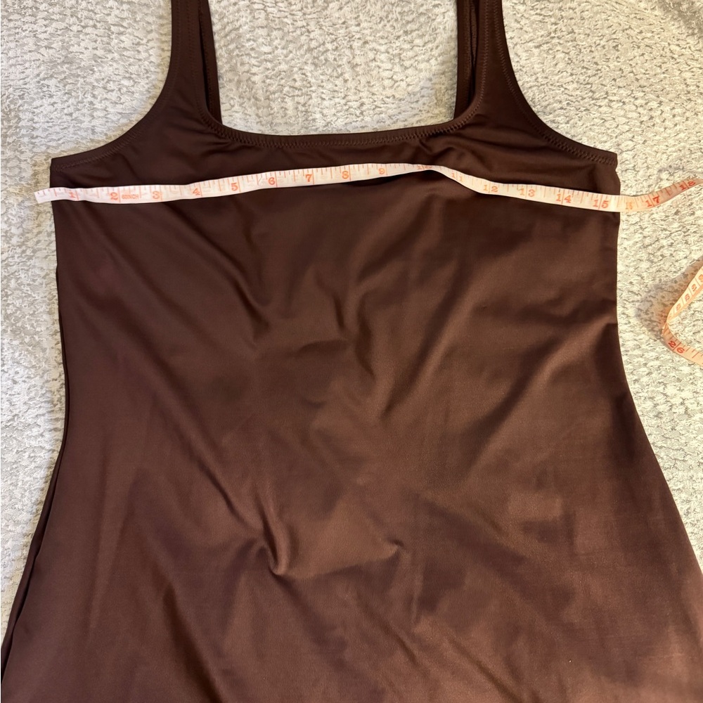 Never worn Skims swim brown bodycon mini dress size XL - Picture 6 of 7